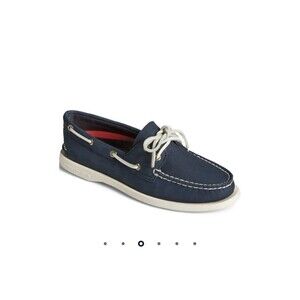 NWOB Sperry Authentic Original 2 Eye Boat Shoes Navy Womens Size 7 EU 37.5